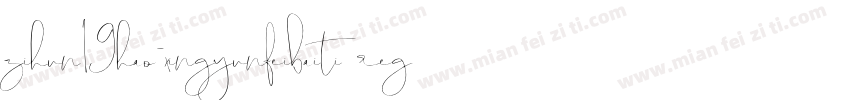 zihun19hao-xingyunfeibaiti regular字体转换